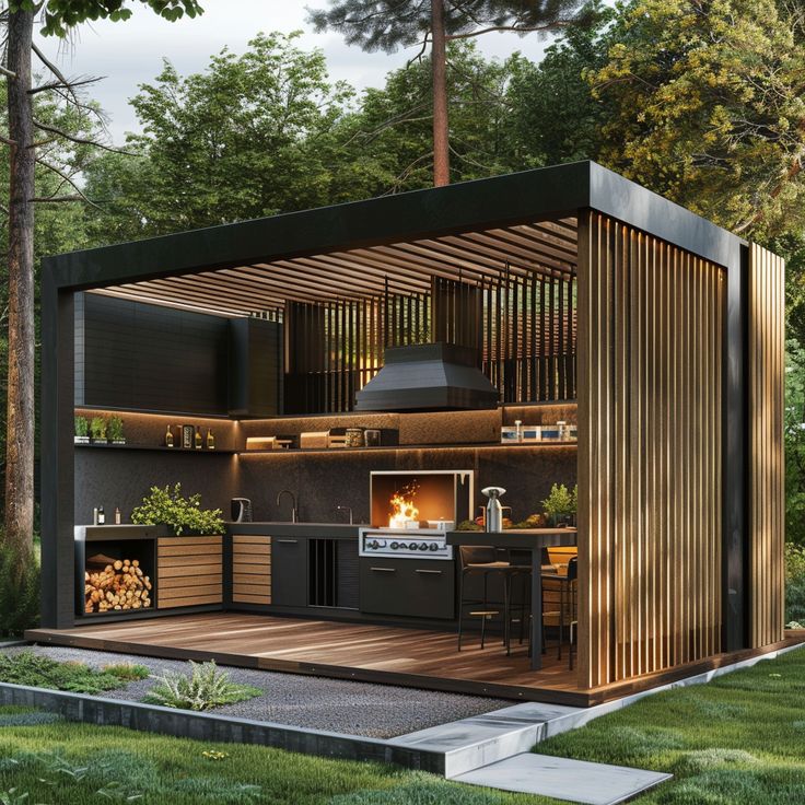 Открытая или закрытая летняя кухня: что выбрать для дачи